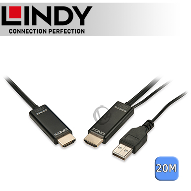 LINDY 林帝 HDMI2.0 18Gbit/s 4K/60Hz 零失真 光電混合傳輸線 20m (38275)