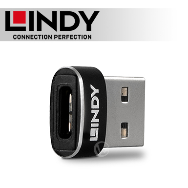 LINDY 林帝 USB 2.0 Type-A/公 to Type-C/母 轉接頭 (41884)