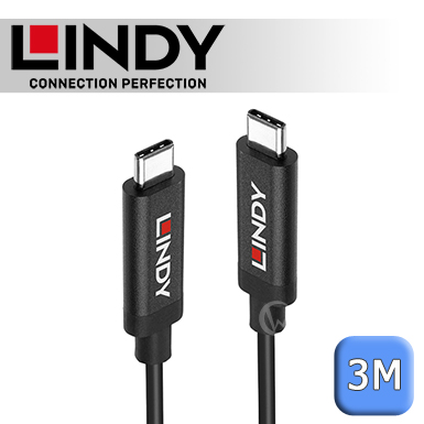 LINDY 林帝 主動式 USB3.2 Gen2 Type-C 公 to 公 傳輸線 3m (43348)