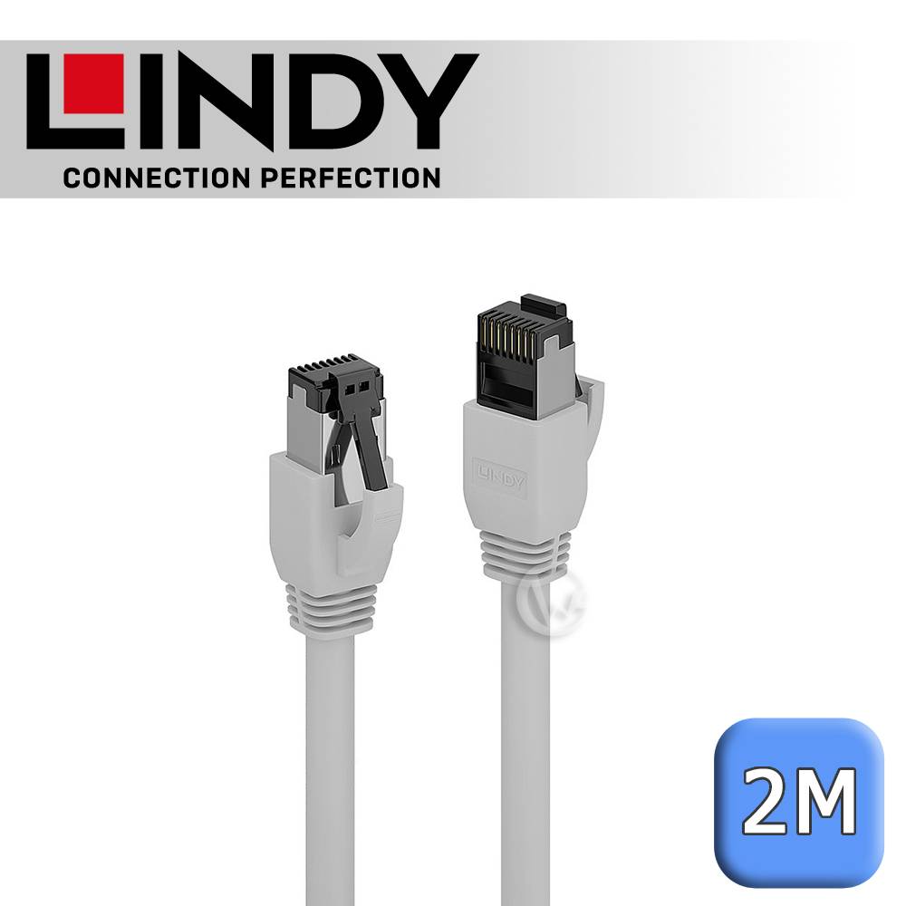 LINDY 林帝 CAT.8.1 乙太 低煙無鹵 網路線 S/FTP 灰色 2m (47444)