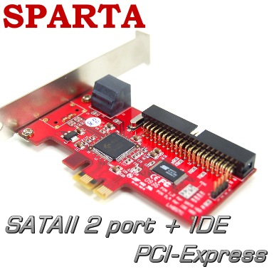 SPARTA 台灣製 2埠SATAII+IDE PCI-E介面 擴充卡