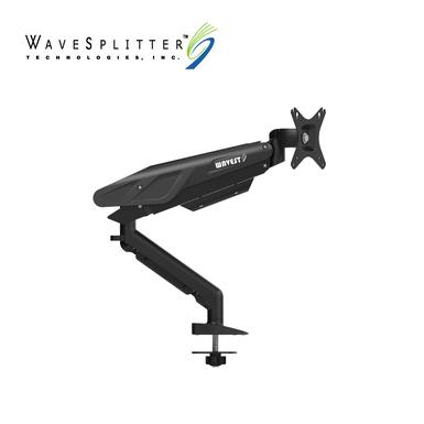 WaveSplitter 威世波 電競Style 鋁合金 氣壓式 螢幕支架 [穿孔式][暗夜黑] (WST-MNT008)
