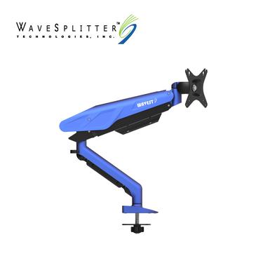WaveSplitter 威世波 電競Style 鋁合金 氣壓式 螢幕支架 [穿孔式][星耀藍] (WST-MNT013)