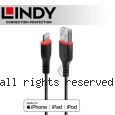 LINDY 林帝 強韌系列 Apple認證 Lightning (8pin) 轉 USB 傳輸線 1m (31291)