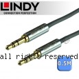 LINDY 林帝 CROMO 3.5mm 公對公 立體音源線 0.5m (35320)
