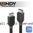 LINDY 林帝 BLACK DisplayPort 1.2版 公 to 公 傳輸線 2m (36492)