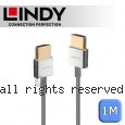 LINDY 林帝 CROMO HDMI 2.1 Type-A 公 to 公 極細傳輸線 1m (36776)