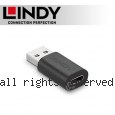 LINDY 林帝 USB 3.2 Gen2 Type-A/公 to Type-C/母 轉接頭 (41904)