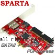 SPARTA 台灣製 SATAII+E-SATA+IDE PCI-E介面 擴充卡