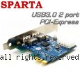SPARTA 2埠USB3.0 PCI-Express介面 擴充卡【NEC晶片】