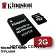 Kingston 金士頓 micro SD 記憶卡 2GB + MS Pro Duo 轉卡