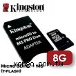 Kingston 金士頓 micro SDHC Class4 記憶卡 8GB + MS Pro Duo 轉卡