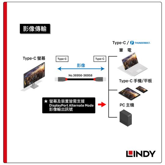 LINDY 林帝 ANTHRA USB 4 Gen 3X2 Type-C 公 to 公 PD 240W 傳輸線 06