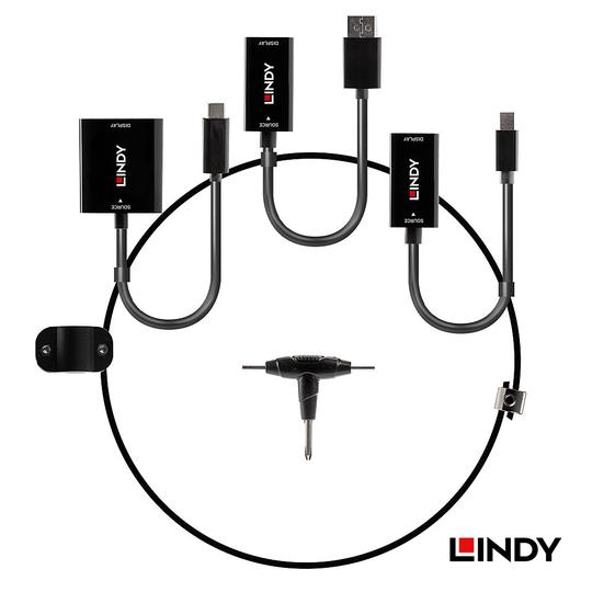 LINDY 林帝 USB-C, mDP & DP to HDMI 鎖線式轉接器組 (38304) 03