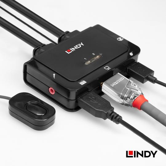 LINDY 林帝 2埠 USB Type-C & HDMI2.0 to HDMI2.0 帶線 KVM切換器 (42347) 03