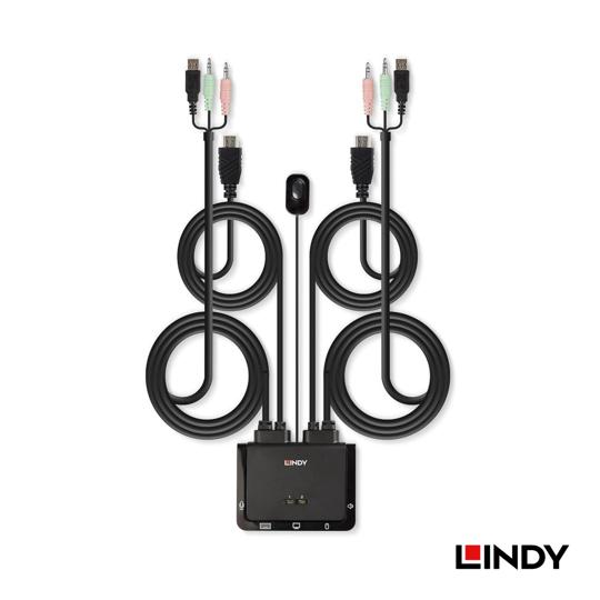 LINDY 林帝 2埠HDMI2.0 TO HDMI2.0 帶線KVM 切換器 (42345) 02