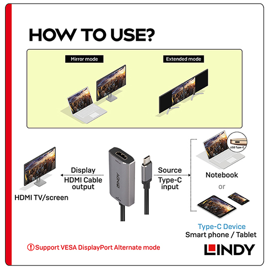 LINDY 林帝 主動式 USB3.1 Type-C to HDMI2.1 8K HDR 轉接器 (43327) 03