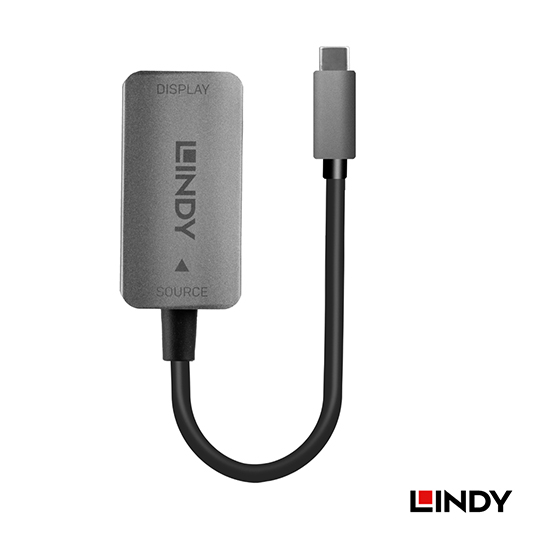 LINDY 林帝 主動式 USB3.1 Type-C to HDMI2.0 4K@60Hz鋁合金轉接器