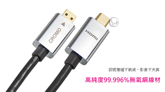 LINDY 林帝 CROMO鉻系列 極細型 A公對Ｄ公 HDMI 2.0 連接線 06