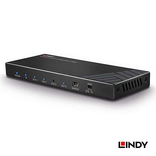 LINDY 林帝 HDMI 2.0 4K@60Hz 18G 一進四出 影像分配器 (38236) 02
