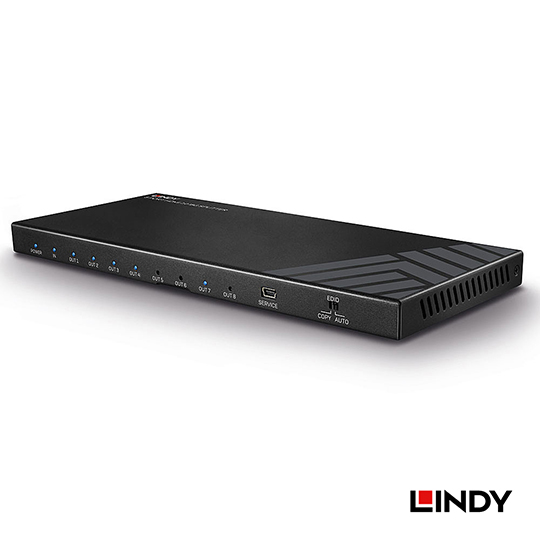 LINDY 林帝 HDMI 2.0 4K@60Hz 18G 一進八出 影像分配器 (38237) 03