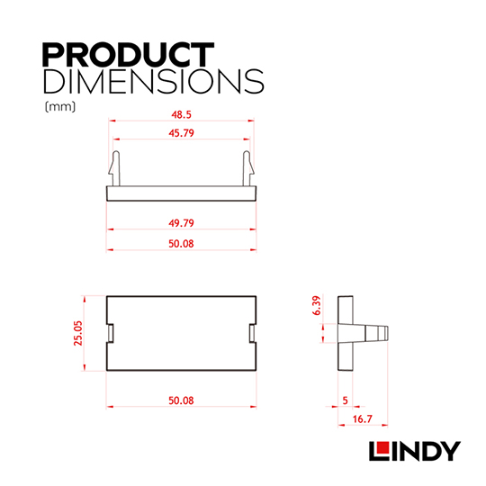 LINDY 林帝 空白模組/模塊面板, 白色 (60540) 02