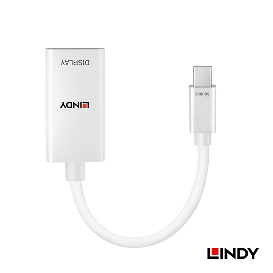LINDY 林帝 主動式 mini DisplayPort 1.2 to HDMI 2.0 HDR 轉接器 (41063) 02