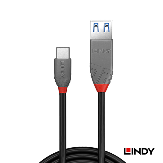 LINDY 林帝 ANTHRA USB 3.2 Gen 2 Type-C/公 to Type-A/母 OTG 傳輸線