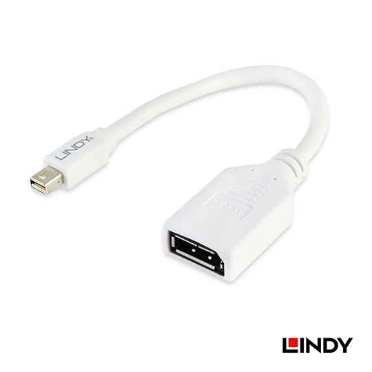 LINDY 林帝 Mini DisplayPort 公 to DisplayPor 母轉接器 (41021)