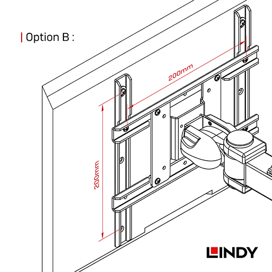 LINDY 林帝 液晶螢幕轉電視專用VESA轉接板 200x200mm (TW00392) 03