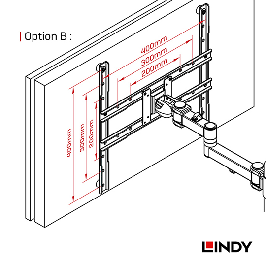 LINDY 林帝 液晶螢幕轉電視專用VESA轉接板 400x400mm (TW00393) 03