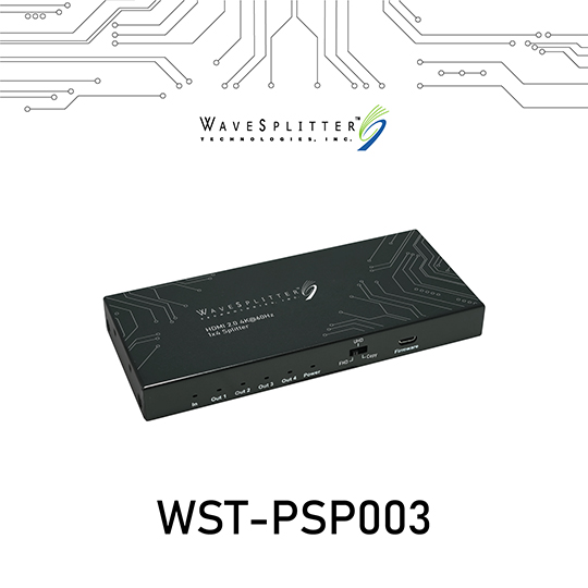 WAVESPLITTER 威世波 HDMI 2.0 4K@60Hz 一進四出影像分配器 (WST-PSP003) 01